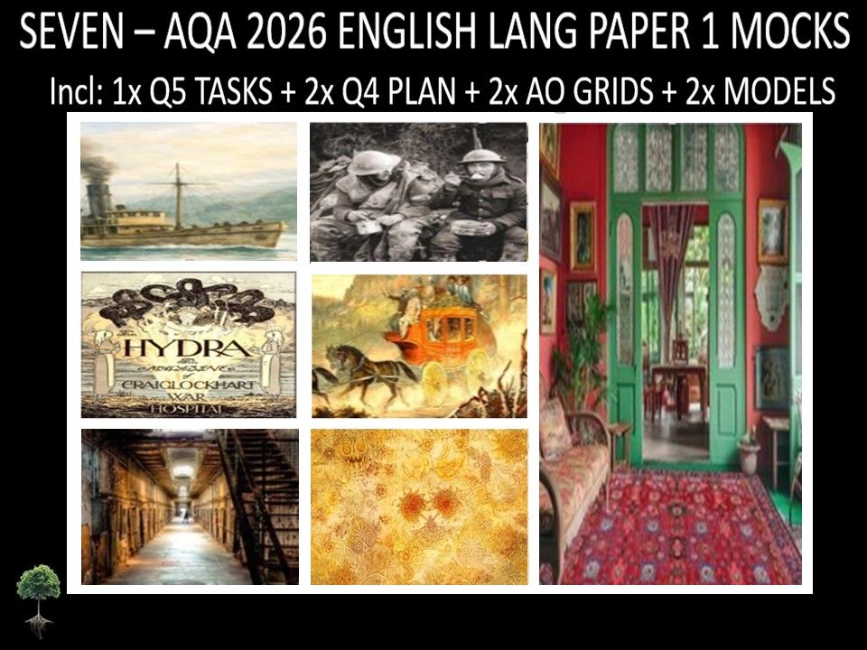 SEVEN - AQA PAPER 1 | 2026 FULL MOCKS | Q5 TASKS | Q4 PLAN | AO GRIDS | MODELS