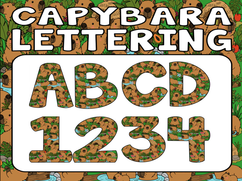 CAPYBARA LETTERS AND NUMBERS