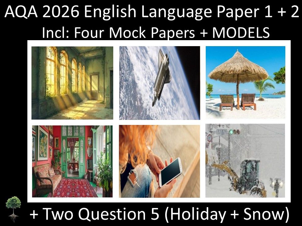 Four AQA 2026 English Language Paper 1 + 2 | MODELS + Question 5 (HOLIDAY + SNOW)
