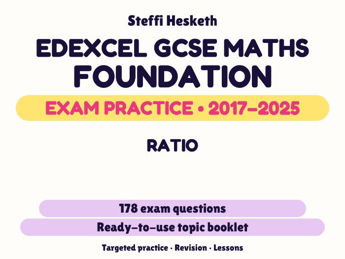 Edexcel GCSE Maths Foundation: Ratio Exam Questions | 2017-2025