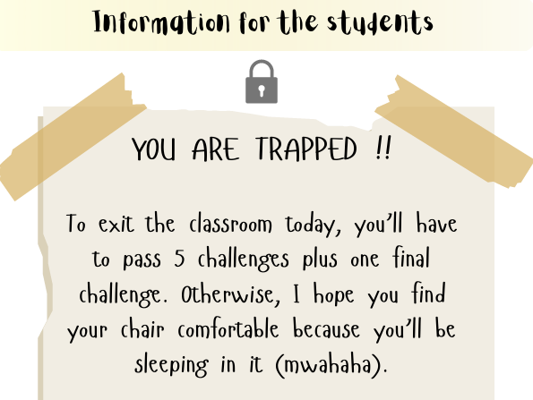 Spanish Escape Room | Claro 1 | Printable PDF