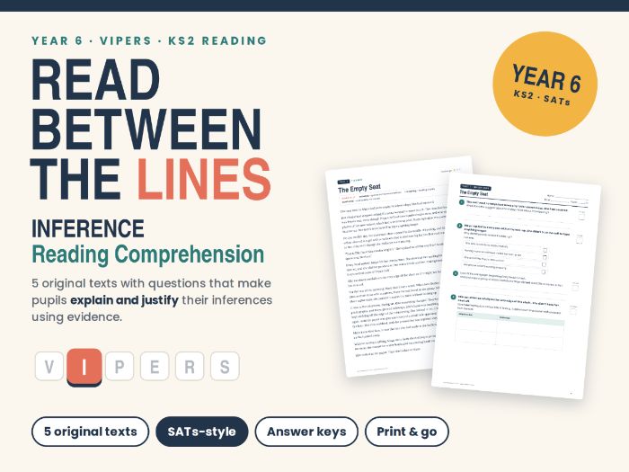 Year 6 VIPERS Inference Reading Comprehension | KS2 SATs-Style Questions