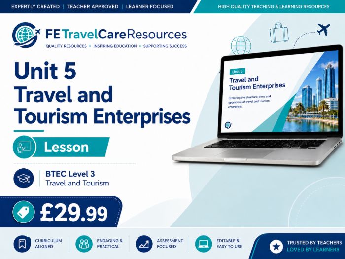 BTEC Level 3 Travel and Tourism Unit 5 Travel and Tourism Enterprises | Lesson
