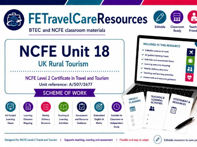 NCFE Unit 18 Travel & Tourism Scheme of Work