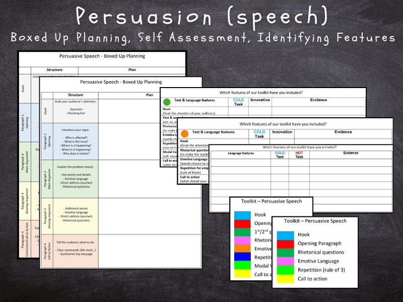 Persuasive Writing  - Speech Toolkit Resource Pack