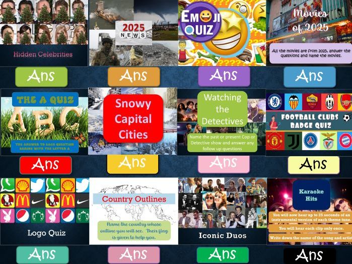 End of Term and Year Quiz Christmas 2025