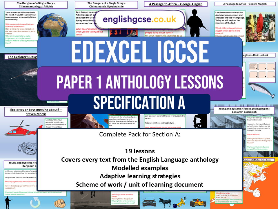 Edexcel IGCSE English Language Paper 1