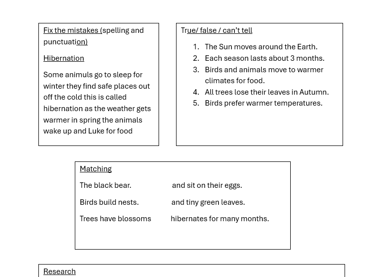 PM reading - Seasons and Weather (Gold)