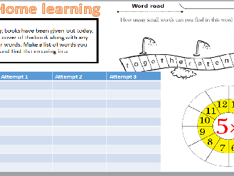 Year 3 homework- A year's worth!