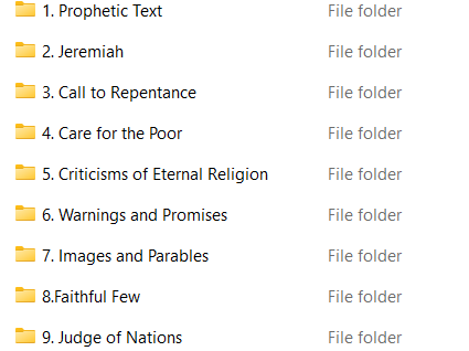 Religious Education Directory (RED) Year 8- Prophecy and Promise. Lessons 1-13