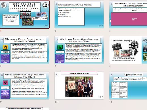 Lesson 8 Why are some Pressure Groups more successful?
