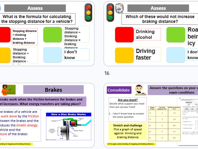 Stopping distance GCSE Combined Science AQA