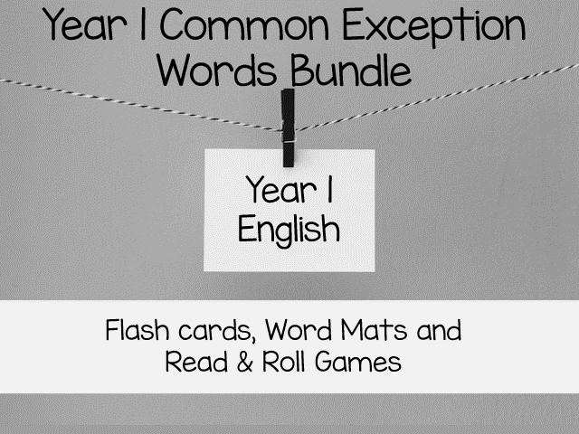 Year 1 Common Exception Words Complete Fluency Bundle