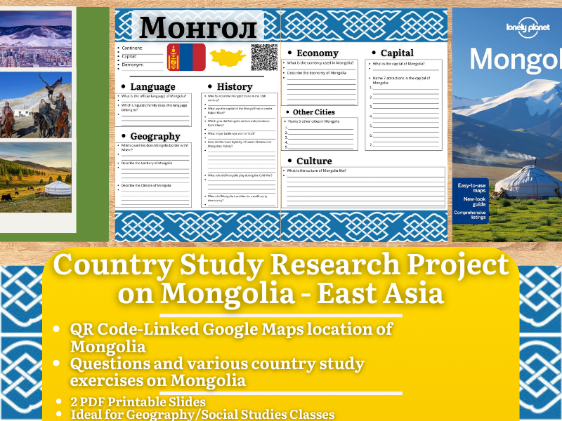 Country Study Research Project - Mongolia - Social Studies Report - East Asia