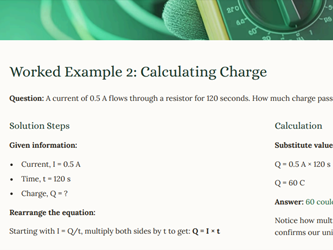 iGCSE Physics - 4.2.2 Electric Current SUPPLEMENT