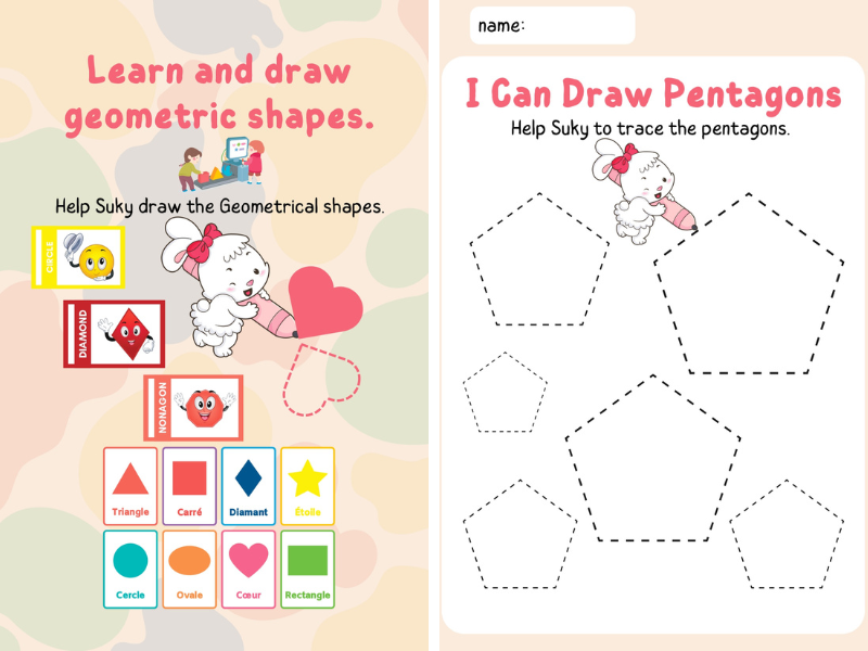 Learn and draw geometric shapes
