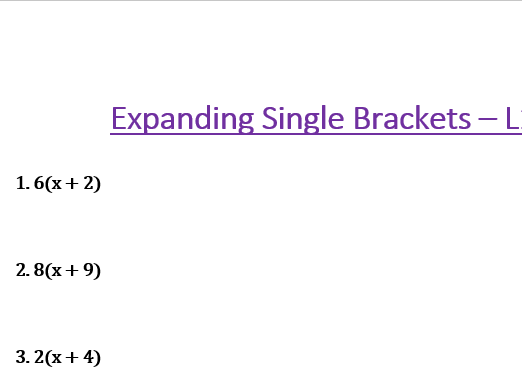 Expanding Brackets Worksheets Bundle | KS3 & GCSE Maths