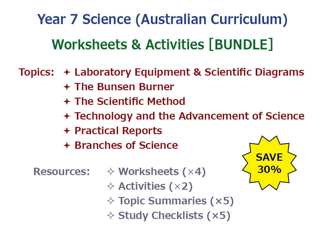 Introduction to Science – Worksheets & Activities [BUNDLE]