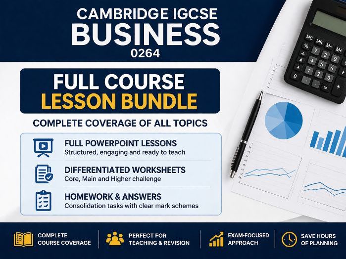 Cambridge IGCSE Business 0264 | Full Course Lesson Bundle - NEW 2026
