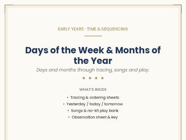 Days of the Week & Months of the Year