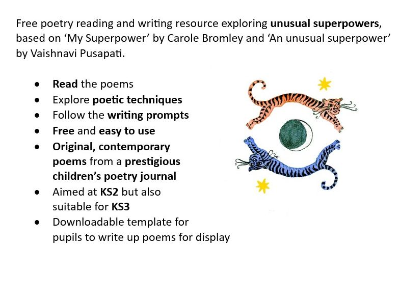 Poetry reading + writing activity: superpowers