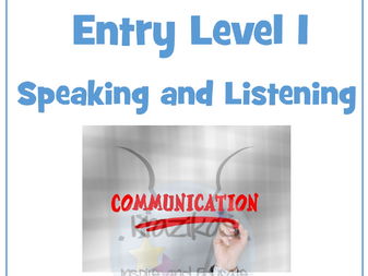 Speaking Entry Level 1 Functional Skills TAN