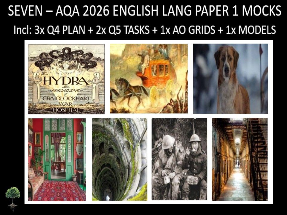 SEVEN - AQA PAPER 1 | 2026 FULL MOCKS | Q5 TASKS | Q4 PLAN | AO GRIDS | MODELS