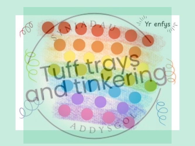 enfys rainbow eyfs foundation phase colours wales fine motor athrawes