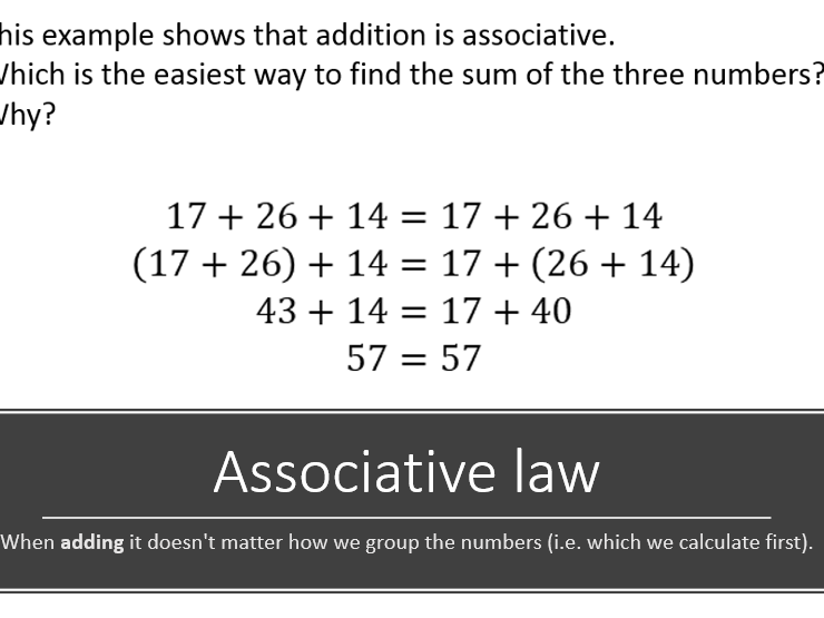 The laws of addition and subtraction.