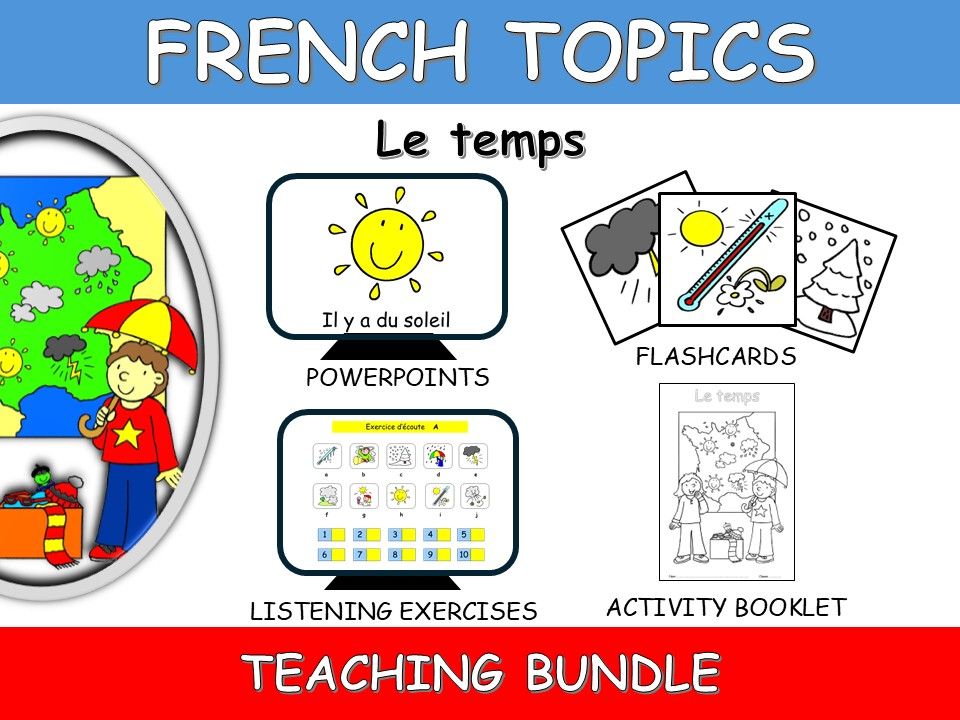 FRENCH TOPICS: LE TEMPS-TEACHING  BUNDLE