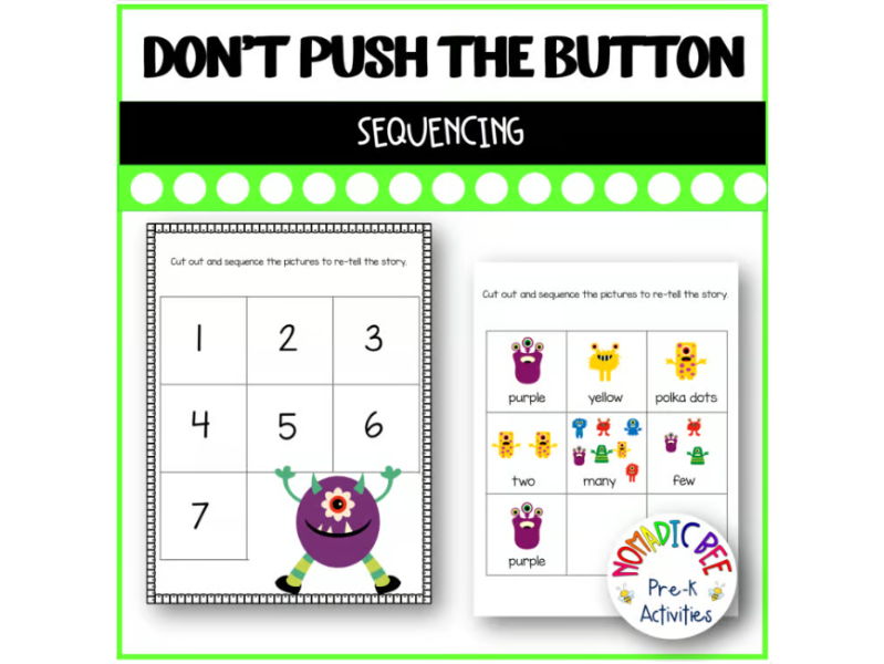 Don't Push the Button! Activities - Sequencing