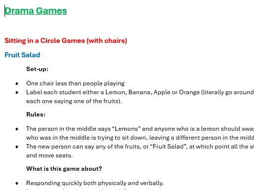 Drama Games