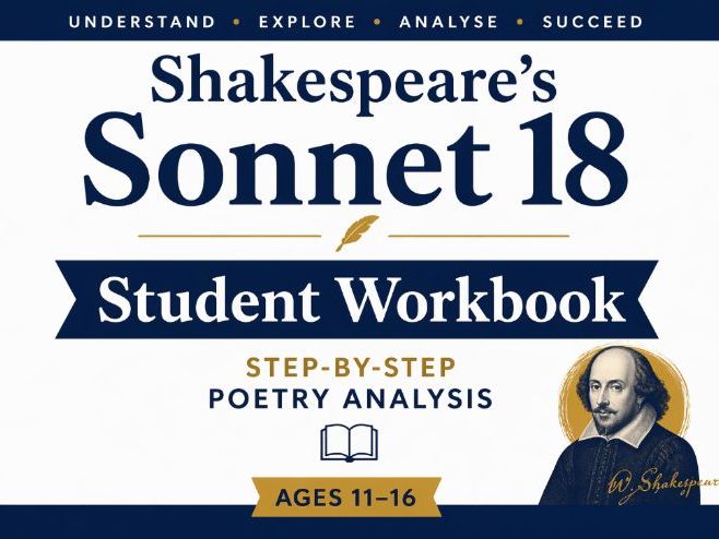 Shakespeare’s Sonnet 18 – Student Workbook | Step-by-Step Poetry Analysis (Ages 11–16)