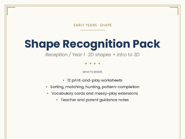 Shape Recognition Pack