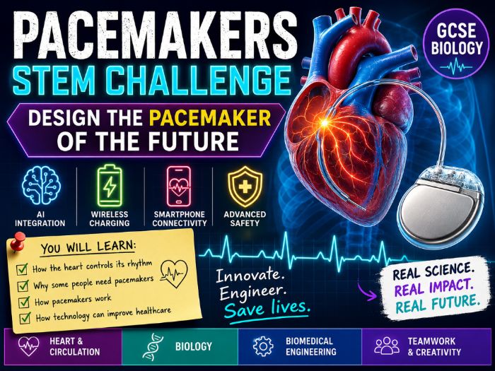 Pacemakers STEM Challenge Lesson | GCSE Biology | Heart & Circulation | Biomedical Engineering