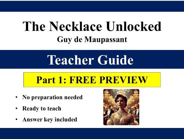 The Necklace Unlocked: Part 1 | FREE SAMPLE | Ready to teach| No Preparation Required