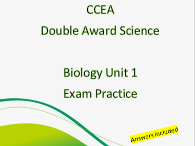 CCEA DA Science Biology Unit 1 Exam Booklet