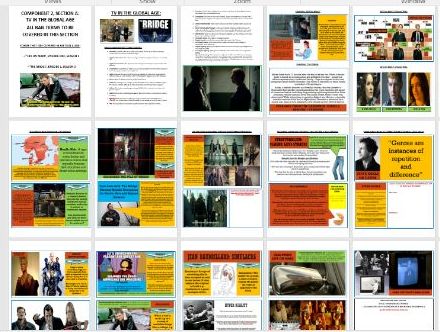 A2 EDUQAS MEDIA, COMP2 REVISION GUIDE (SEC A, TV IN THE GLOBAL AGE, 'LIFE ON MARS' & 'THE BRIDGE'