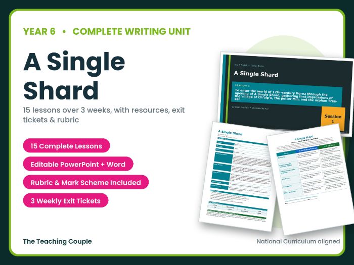 A Single Shard | Year 6 English Unit | 15 Complete Lessons + Resources + Mark Scheme