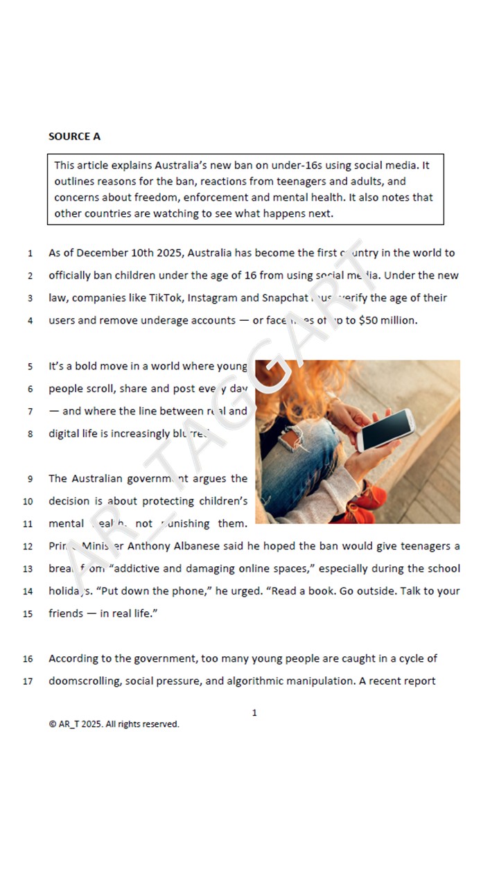 One AQA 2026 English Language Paper 2 Mock | AO Grids (Soc) | Teaching ...