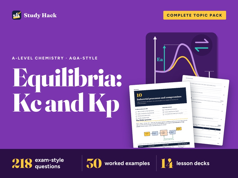 A-level Chemistry Equilibria Complete Pack: Kc and Kp (AQA-style)