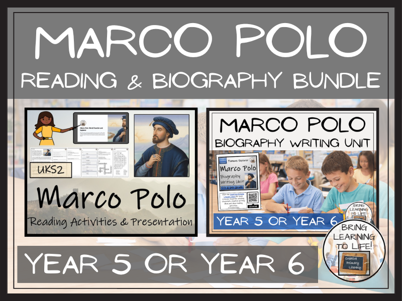 Marco Polo Reading Comprehension & Biography Bundle | UKS2