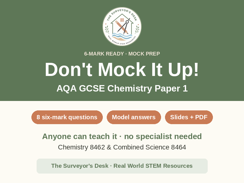 AQA GCSE Chemistry Paper 1 Mock Revision: 8 Six-Mark Questions with Model Answers | Don't Mock It Up