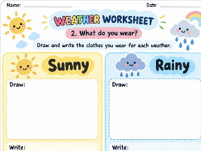 What Do You Wear? – Weather & Clothes Worksheet
