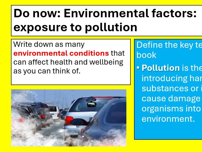 BTEC TECH AWARD Component 3 Health and Wellbeing Health & Social Care LESSON14