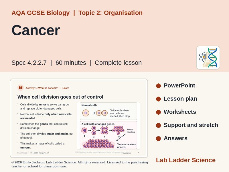 B2-12 Cancer and Tumours: AQA GCSE Biology
