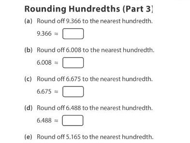 Rounding To The Hundredths