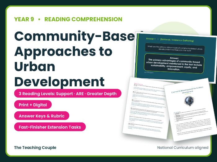 Community-Based Approaches to Urban Development Reading Comprehension | Year 9 (KS3)