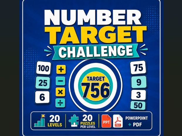 Number Target Challenge Level 9: Intermediate Challenge | 20 Maths Puzzles