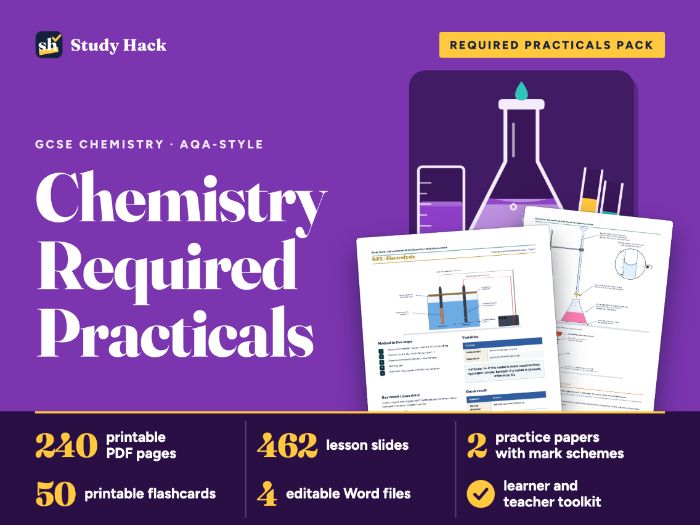 GCSE Chemistry Required Practicals: AQA-style write-ups, 6-mark questions and lessons